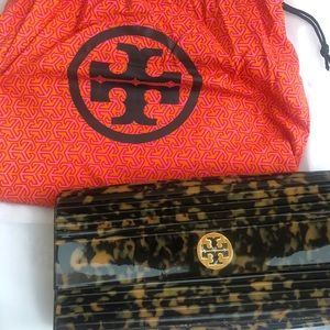 Tory Burch tortoise Clutch